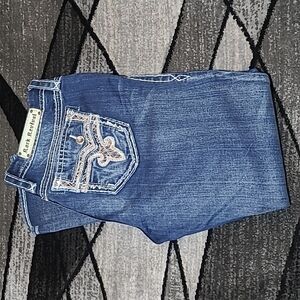 ROCK REVIVAL BETTY EASY-FIT BOOT-CUT COLOR POP DENIM JEAN